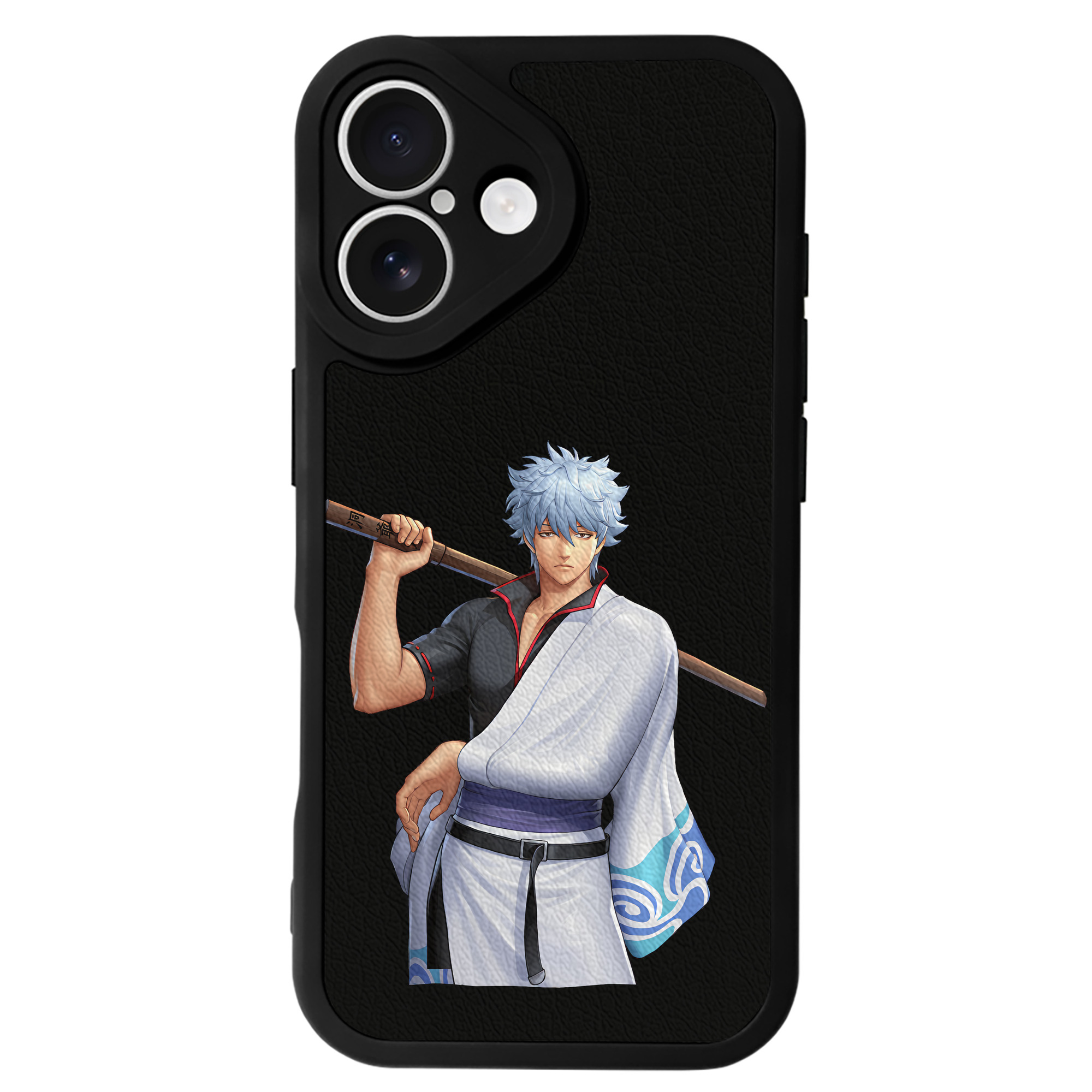 （画像用） ぎんたま 坂田銀時（さかたぎんとき） 神楽 志村新八（しむら しんぱち） GINTAMA Sakata Gintoki Kagura Shimura Shinpachi 【iPhone 16シリーズ対応】シリコンスマホケース（レザー調） 材質：シリコン